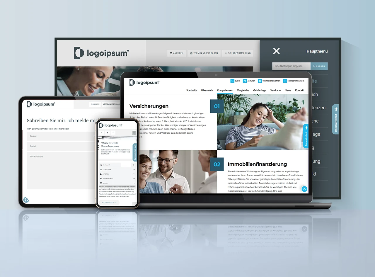 Profiwebseite 1 Makler Homepage 2.0 - Profiwebseite System und Inhalt